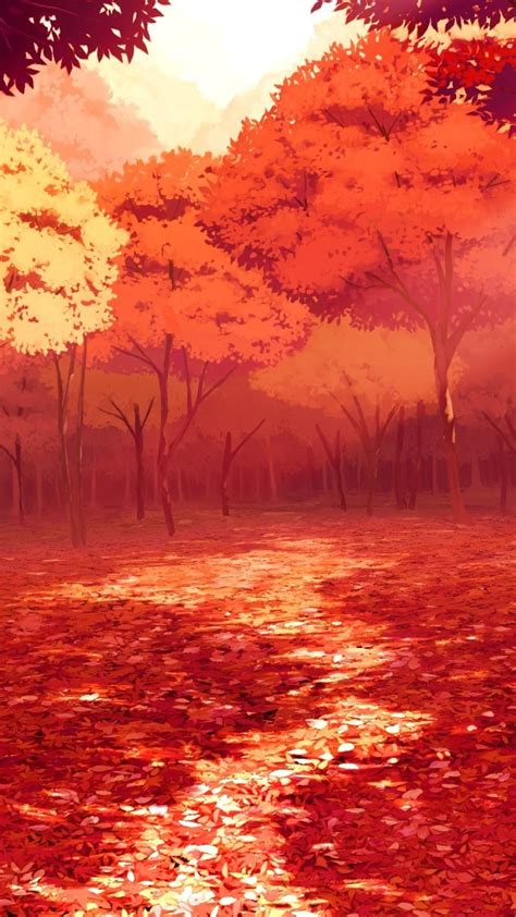 Animated Autumn Red Trees Iphone Wallpaper Iphone Wallpapers