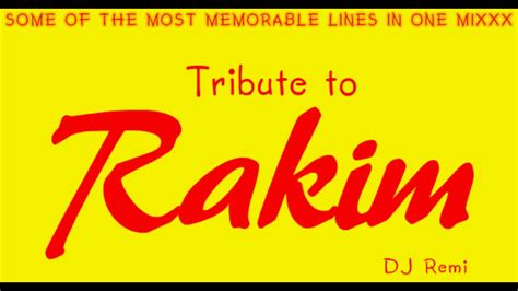 Rakim Tribute To Rakim Youtube