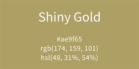 Shiny Gold Color Code Is Ae9f65