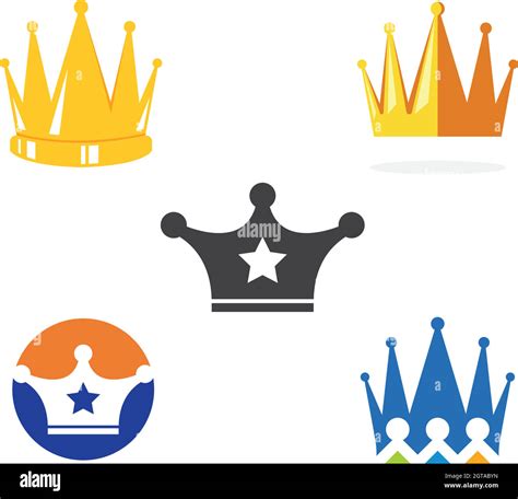 Ilustración De Vector Del Icono Del Logotipo De La Corona Real Imagen