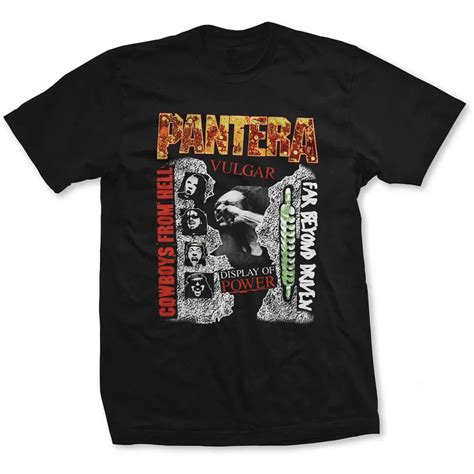 Pantera Unisex T Shirt 3 Albums Tee Shirts Rough Trade
