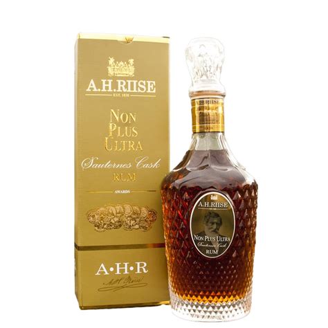 Five different products have won magnificent prizes at two different international awards ceremonies. A.H. Riise Rum - Non Plus Ultra Sauternes Cask, 42%, 70cl ...