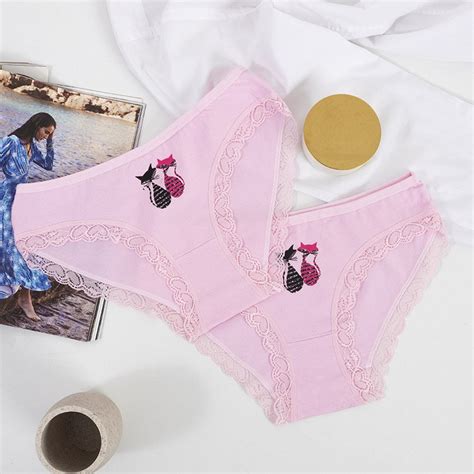 3 Balení Růžové Dámské Krajkové Kalhotky Spodní Prádlo Růžová Royal Fashioncz Online