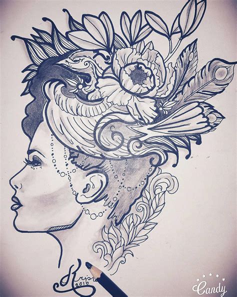 Face Tattoo Design By Kristelpeters On Deviantart