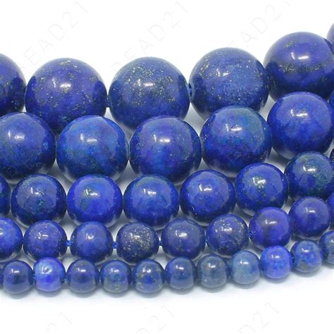 Lapis Lazuli Blue Beads Natural Gemstone Round Loose 4mm 6mm Etsy