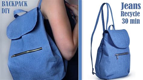 Diy Old Jeans Recycle Into Cute Backpack Tutorial Handmade Backpack