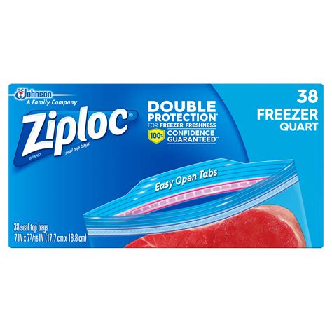 Ziploc Freezer Bags 1 Quart 38 Ct