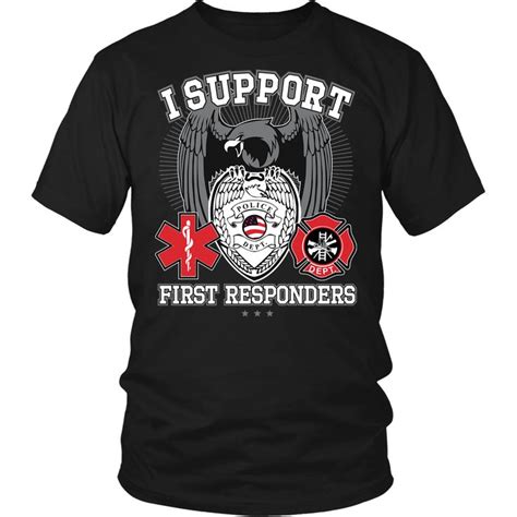 Limited Edition I Support First Responders Emt Shirts Mens Tops