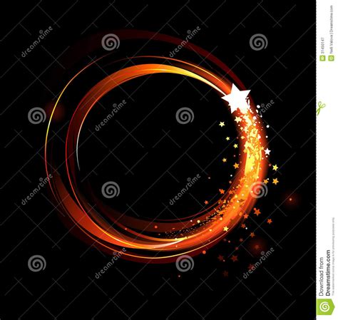 Round Fiery Banner Stock Vector Illustration Of Circle 31450147