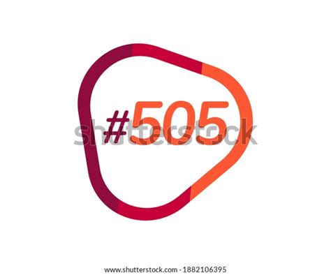 Number 505 Image Design 505 Logos Stock Vector Royalty Free