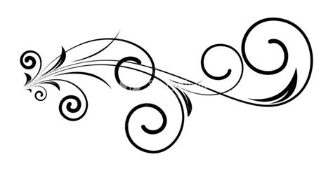 Decorative Swirl Elements Vector Design Flower Drawing Design Swirl