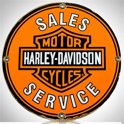 Harley Davidson Sales Service Original Vintage Dealership Sign