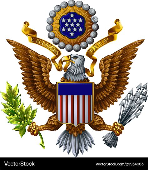 Coat Arms United States Royalty Free Vector Image