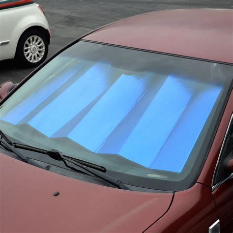 Reflective Blue Foil Car Sun Shade Standard Reversible Folding Windshield Cover Ebay