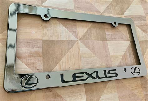 Lexus License Plate Frame Chrome Brushed Plastic Rust Free Etsy
