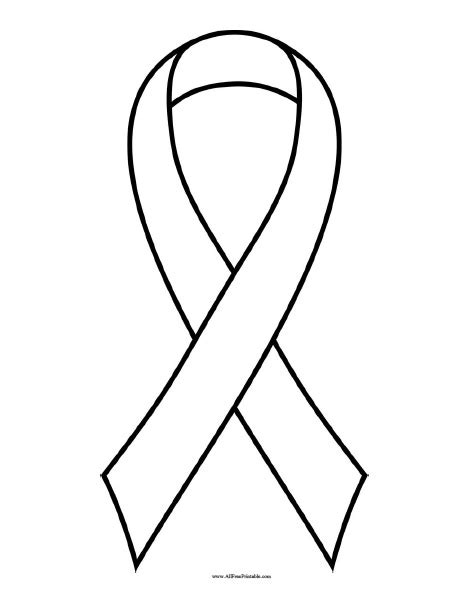 Cancer Awareness Ribbon Coloring Page Free Printable
