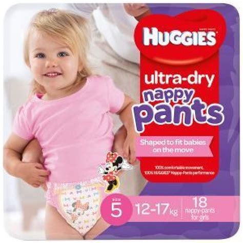 Huggies Ultra Dry Nappy Pants Girl 12 17kgs Size 5 Reviews Black Box
