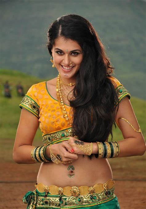 Tapsee Pannu Showing Hot Navel In Half Saree Indian Spicy Actress Photos