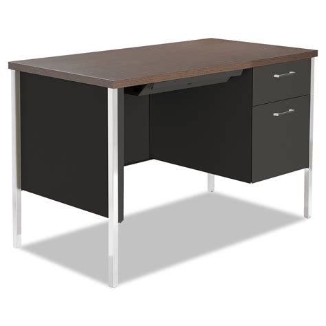Alera Alera Single Pedestal Steel Desk Metal Desk 45 14w X 24d X 29