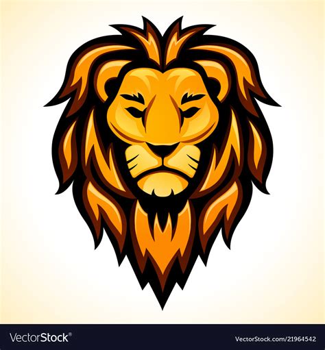 Lion Head Color Design Royalty Free Vector Image