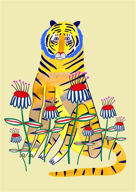 Tiger Illustration Tiger Art Tiger Print Illustration For Children