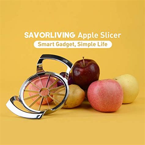 Savorliving Apple Slicer Upgraded Version 12 Slices Extra Large Apple