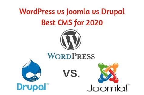 Wordpress Vs Joomla Vs Drupal Best Cms For 2020 Comparison Wfd