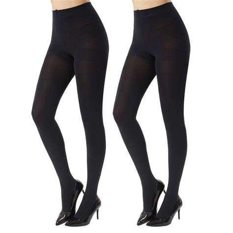 manzi women s 2 pairs super opaque tights for women 120 denier control top