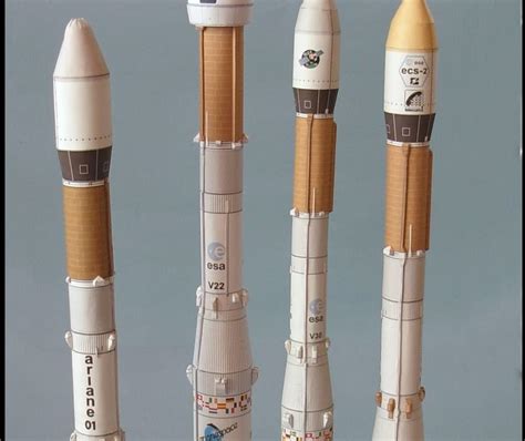 Ariane 44lp Rocket Papercraft Papercraft Paradise Papercrafts