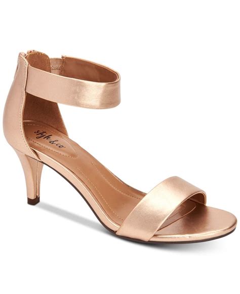 Style And Co Paycee Two Piece Dress Sandals Created For Macys Rose Gold In 2021 Two Piece