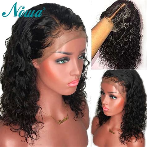 Newa Water Wave Lace Front Wig Pre Plucked With Baby Hair X Brazilian Glueless Lace