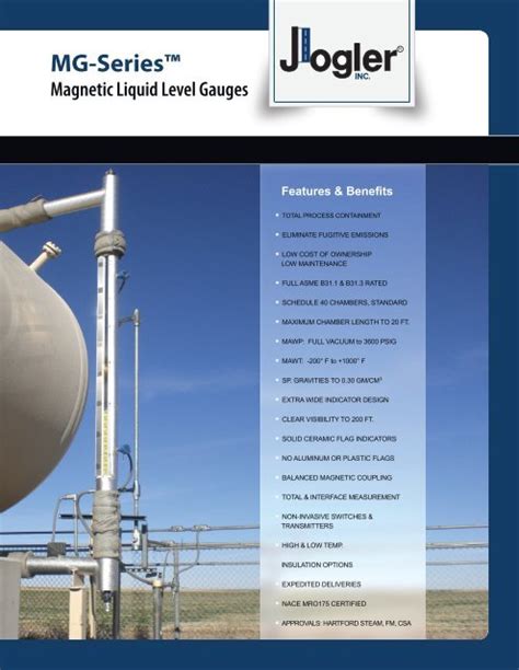 Download Jogler Magnetic Level Gauge Specifications Pdf