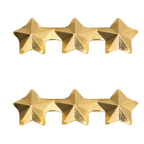 Ribbon Attachments Three Stars Mounted On A Bar Gold Vanguard