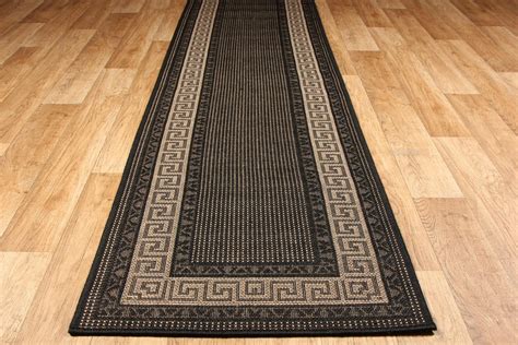 Runner rug from jcpenney made for kitchen spaces can help dampen ambient sound as well as protect floors from the wear and tear of heavy traffic. Greek Anti Slip Flatweave Runner - Black - Martin Phillips ...