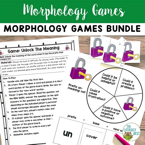 Morphology Activities Games Bundle For Orton Gillingham Lessons The