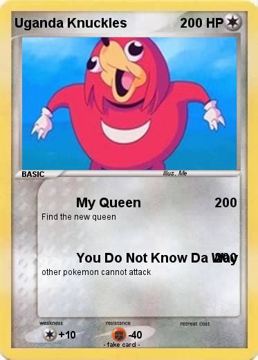 Pokémon Uganda Knuckles 10 10 My Queen My Pokemon Card