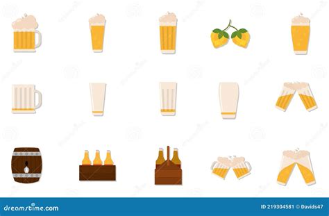 set of beer icons stock vector illustration of icon 219304581