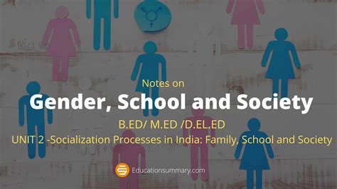 Gender School And Society Education Summary