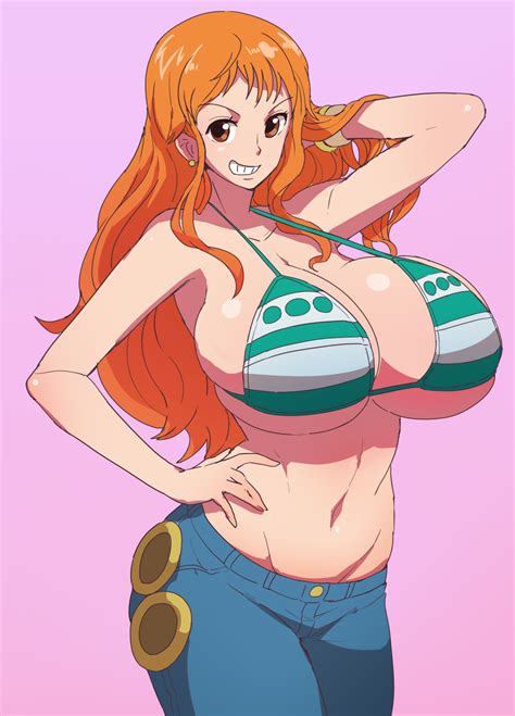 Sasaki Tatsuya Nami One Piece One Piece Highres 1girl Breasts