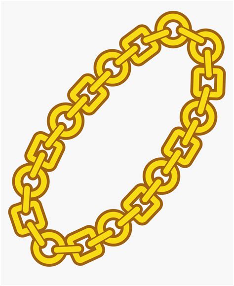 Gold Chain Of Round Links Clip Art Gold Chain Cartoon Png Png Image