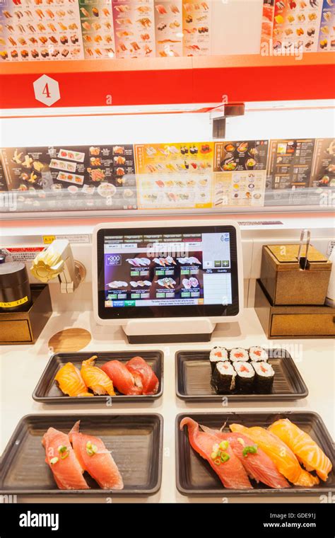 Japanhonshutokyosushi Restauranttouch Screen Conveyor Belt Ordering