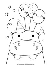 This coloring page is full of adorable characters and colorful balloons. Happy Birthday Coloring Pages • FREE Printable PDF from ...