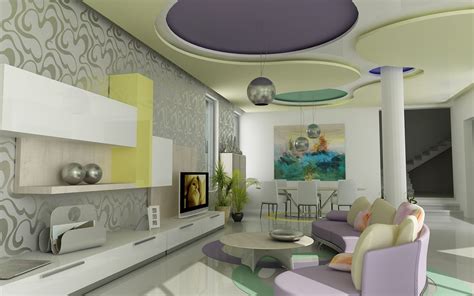 Contemporary Circle Shaped Living Interior Design Projects Interior