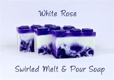 White Rose Swirled Melt And Pour Soap Tutorial Soap Rose Fragrance