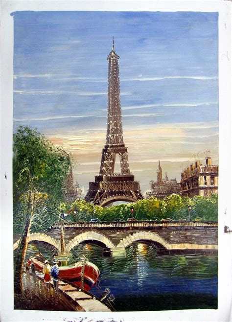 24 By 36 Paris Scene Nr25 Museum Quality Oil Painting On