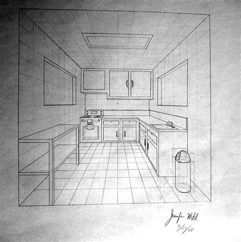 One Point Perspective Kitchen By Krazykohla On Deviantart