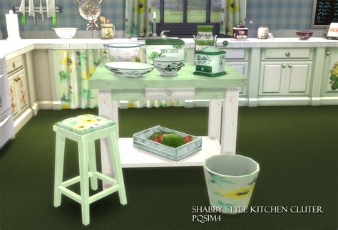 Sims 4 Ccs The Best Shabby Style Kitchen Clutter By Pqsim4