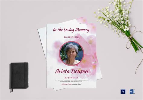 Memorial Funeral Flyer Template In Adobe Photoshop Microsoft Word
