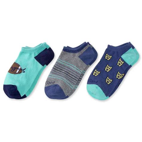 Life Is Good Life Is Good Boys 3 Pack Socks Rocket And Football Low