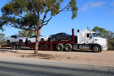 Car Carrier Returning From Perth Load Up Transport